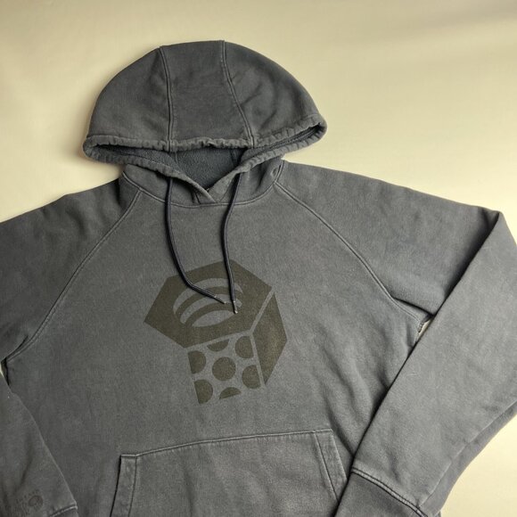 Mountain Hardwear Hoodie Sweatshirt Men's Size SMall Big LOGO Hoody Blue/Grey - Picture 6 of 13